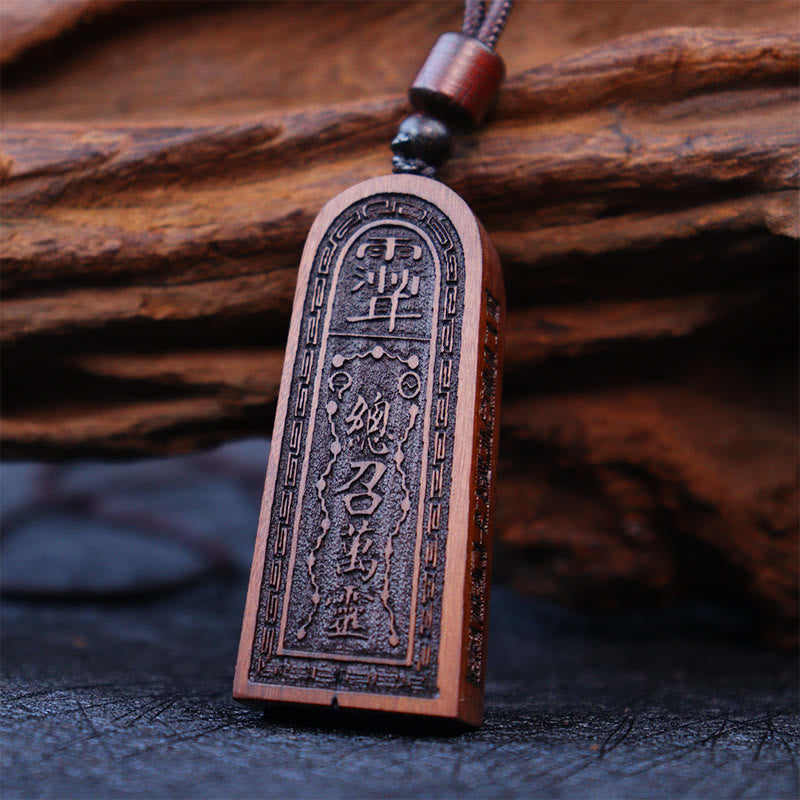 Lightning Struck Jujube Wood Spiritual Protection Necklace