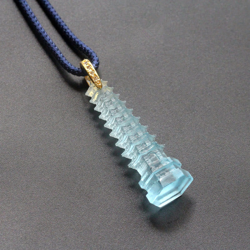 Liuli Ancient Pagoda Spiritual Necklace for Wisdom