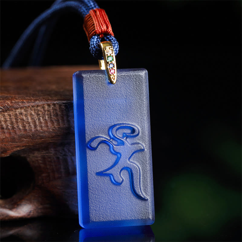 Liuli Crystal Buddha Necklace with Green Tara or Medicine Buddha Pendant