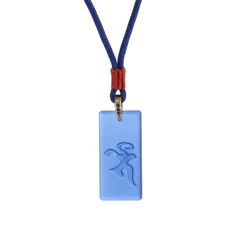 Liuli Crystal Buddha Necklace with Green Tara or Medicine Buddha Pendant