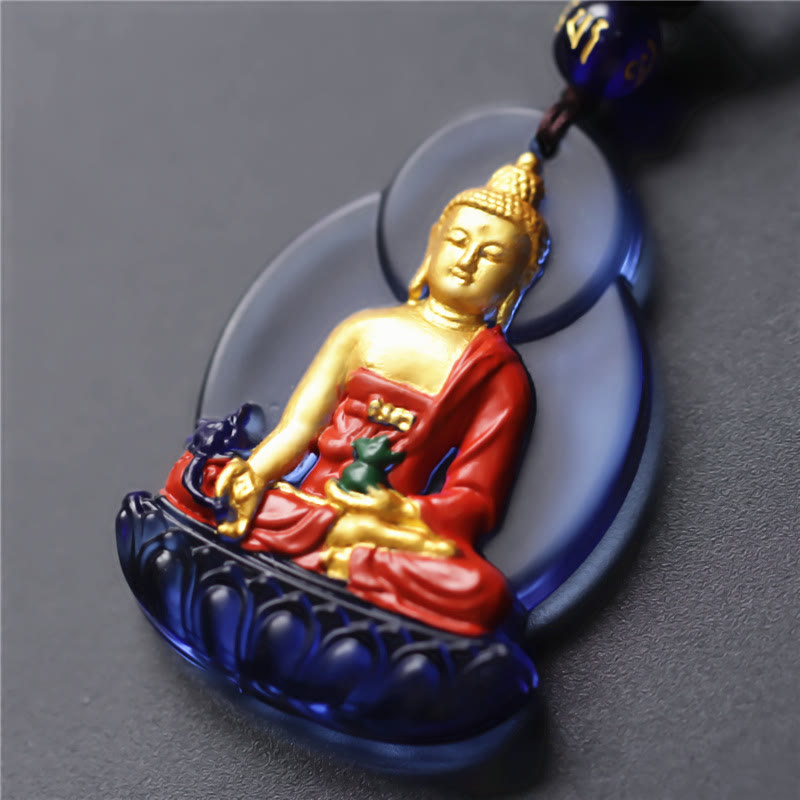 Liuli Crystal Medicine Buddha Necklace | Compassion & Healing