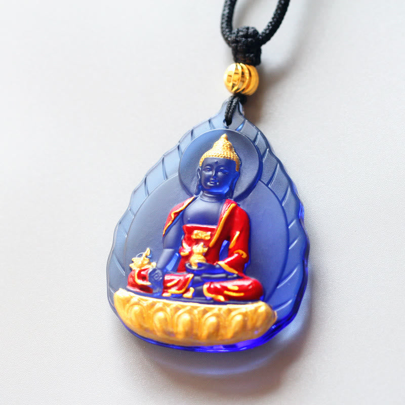 Liuli Crystal Medicine Buddha Necklace | Compassion & Healing