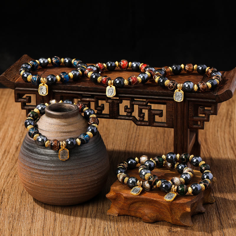 Liuli Glass Spiritual Bracelet for Luck & Wealth 12mm