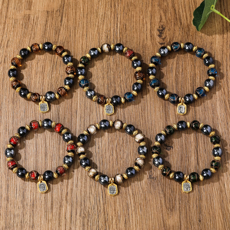 Liuli Glass Spiritual Bracelet for Luck & Wealth 12mm