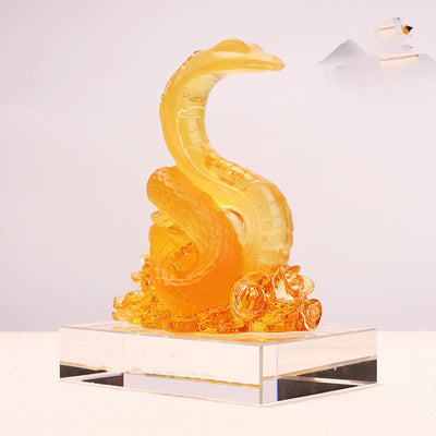 Liuli Snake Ingot Feng Shui Statue | Spiritual Art