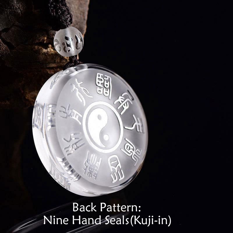 Liuli Yin Yang Balance Necklace with Five Sacred Mountains Symbol