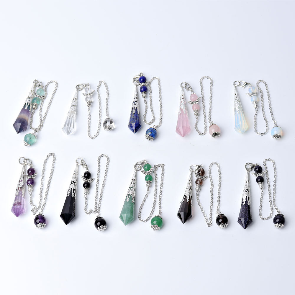 Long Crystal Healing Pendulum 11.8in | Healing Sounds