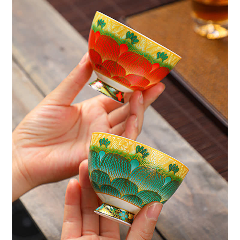 Lotus Ceramic Tea Cup 100ml Flower Design | Tableware