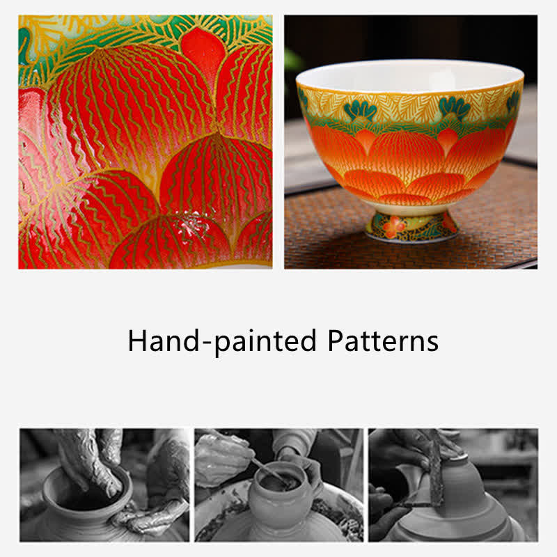 Lotus Ceramic Tea Cup 100ml Flower Design | Tableware