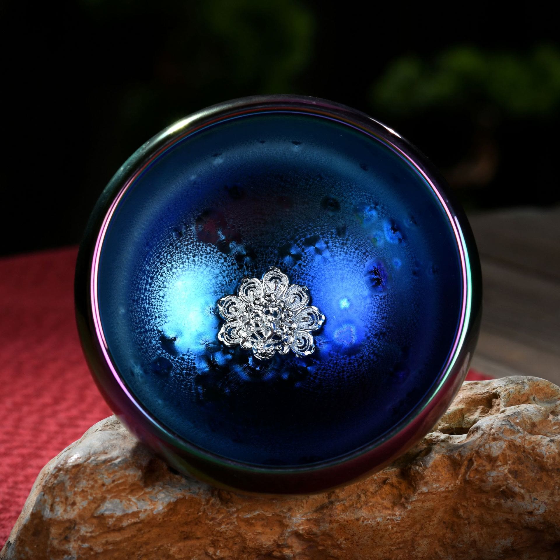 Lotus Dragon Kiln Change Ceramic Tea Cup 150ml Artisanal