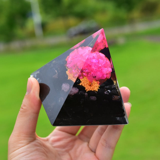 Love and Protection Crystal Pyramid