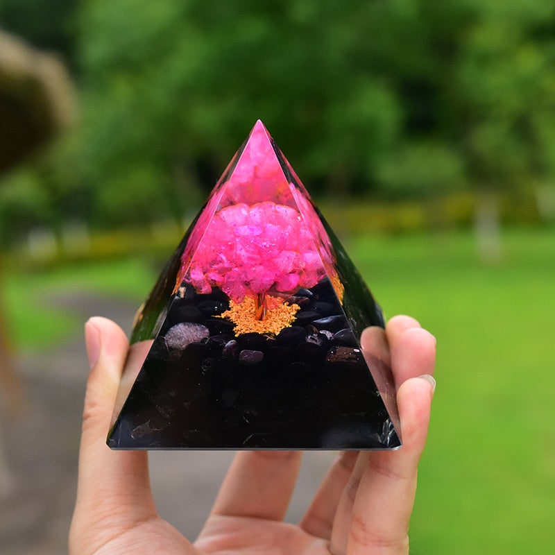 Love and Protection Crystal Pyramid