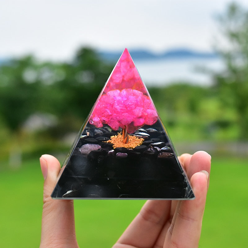Love and Protection Crystal Pyramid