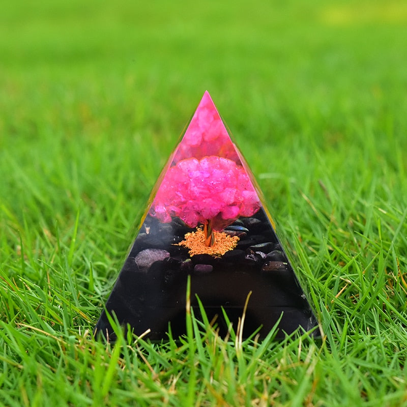 Love and Protection Crystal Pyramid