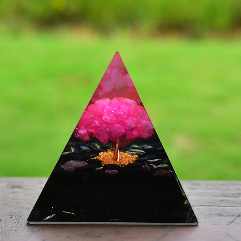 Love and Protection Crystal Pyramid
