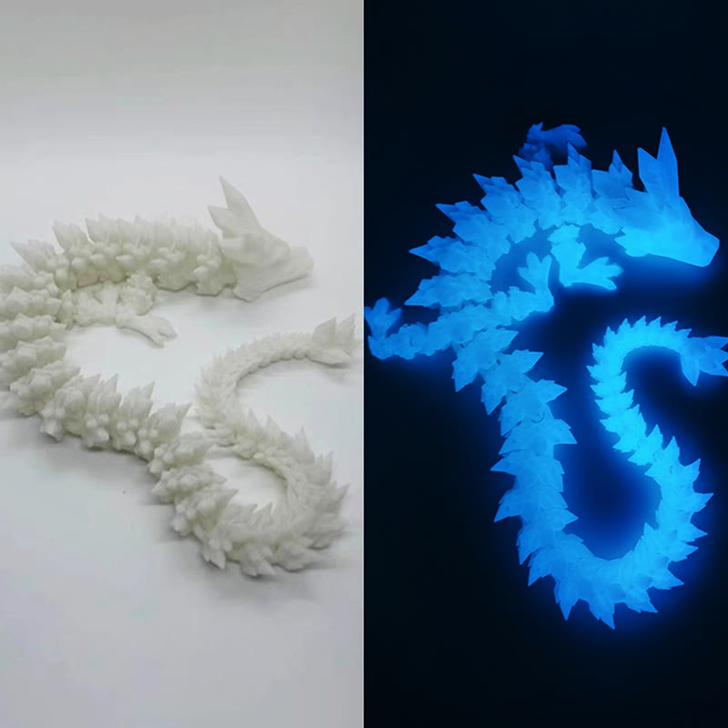 Luminous Feng Shui Dragon Statue 45cm for Luck & Protection
