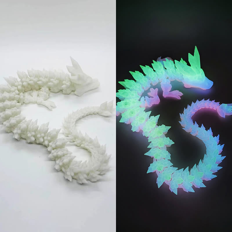 Luminous Feng Shui Dragon Statue 45cm for Luck & Protection