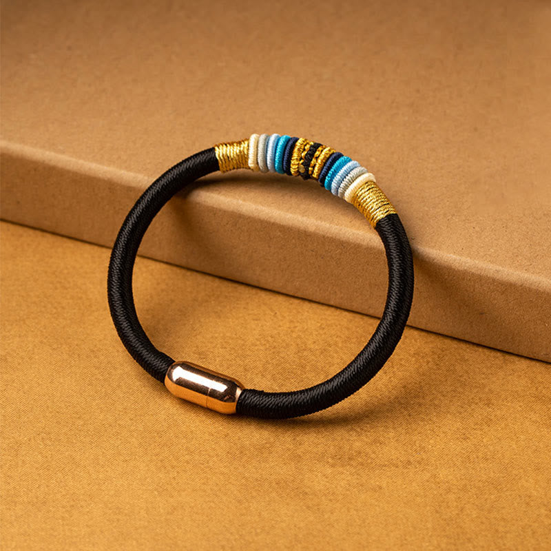 Magnetic Buckle Red String Protection Bracelet with King Kong Knot