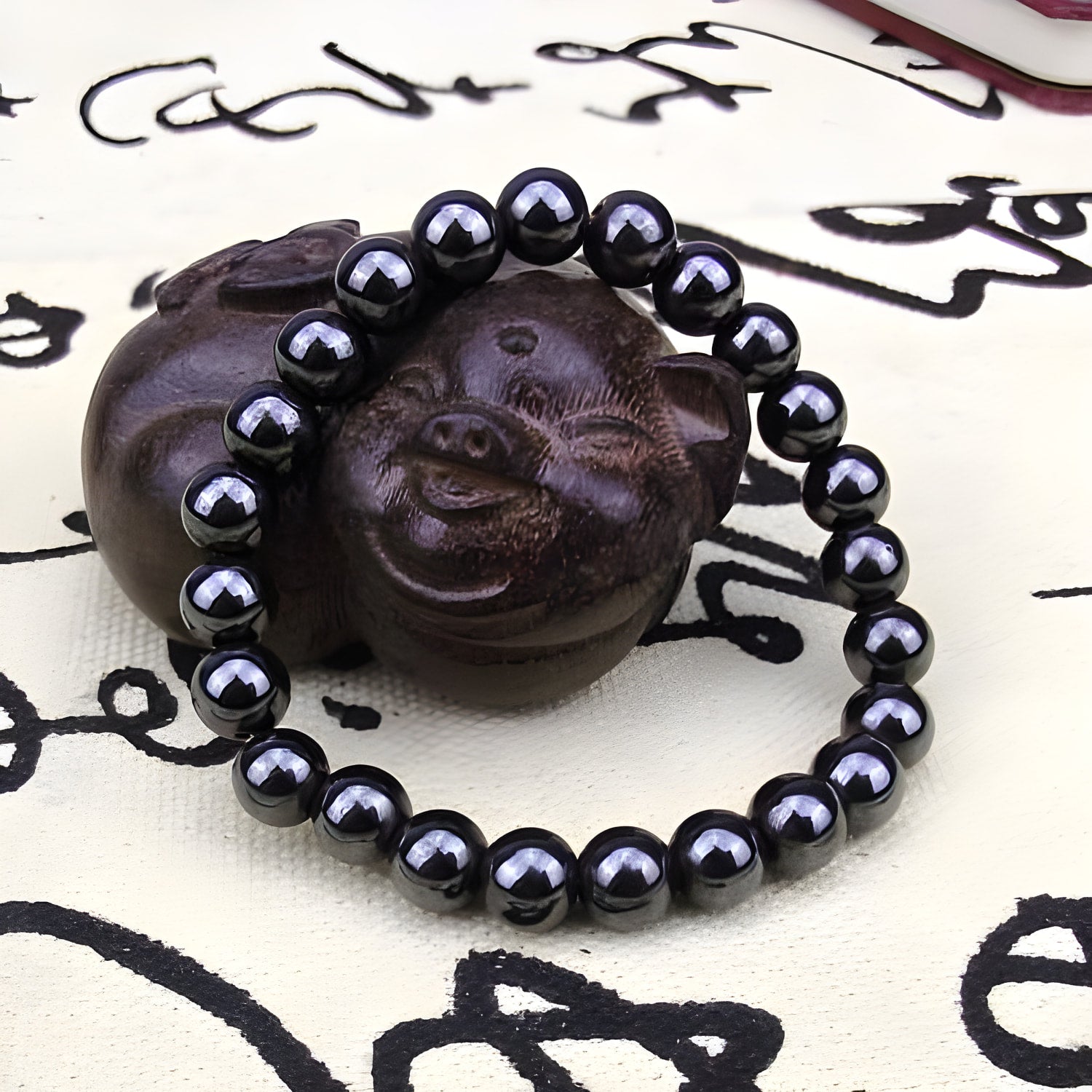 Magnetic Hematite Beads Bracelet for Personal Balance