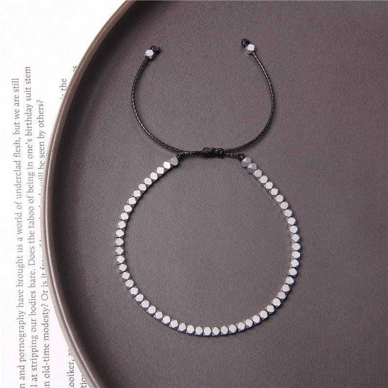 Magnetic Hematite Bracelet for Grounding and Protection