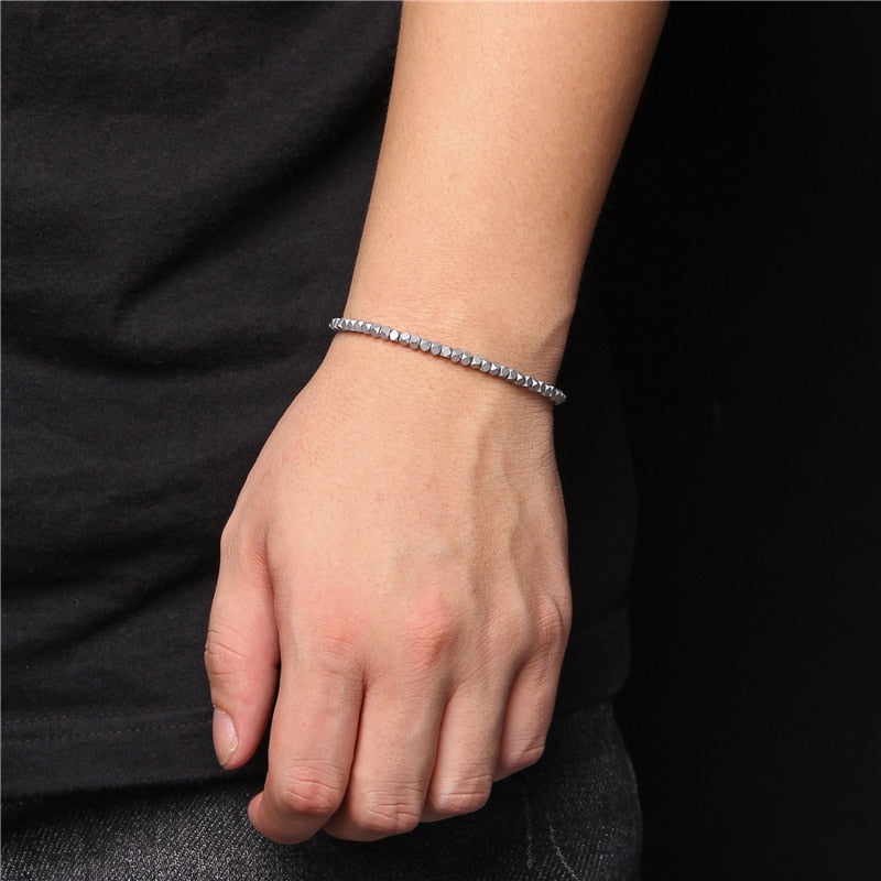 Magnetic Hematite Bracelet for Grounding and Protection