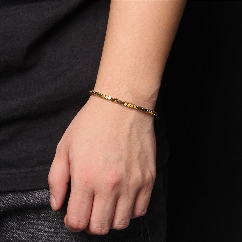 Magnetic Hematite Bracelet for Grounding and Protection