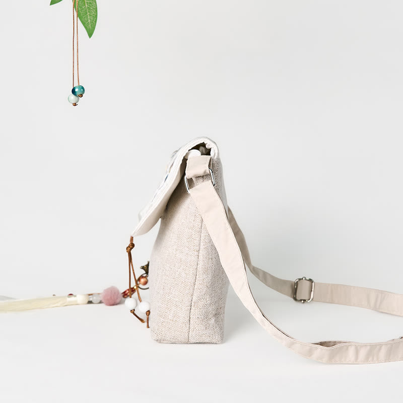 Magnolia Embroidered Canvas Backpack Spiritual Accessories