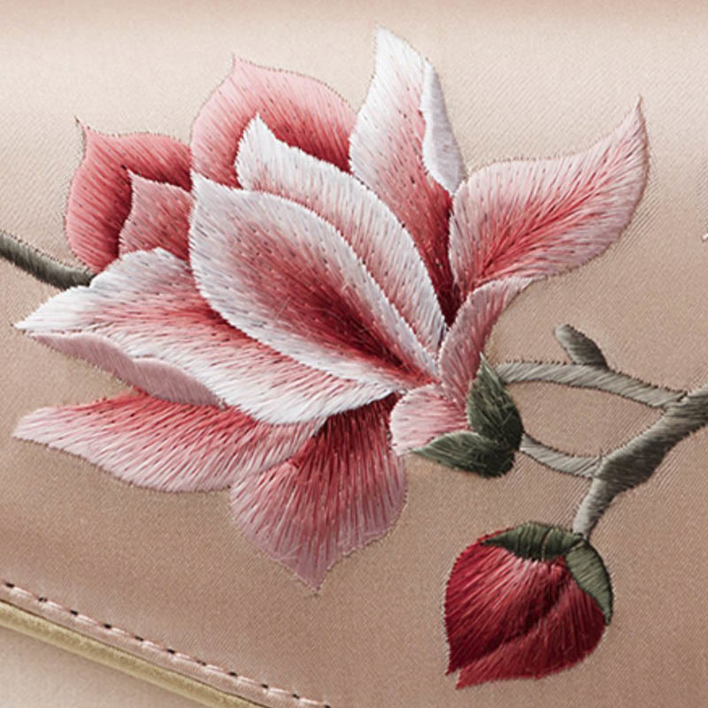 Magnolia Su Embroidered Medium Bag for Spiritual Elegance