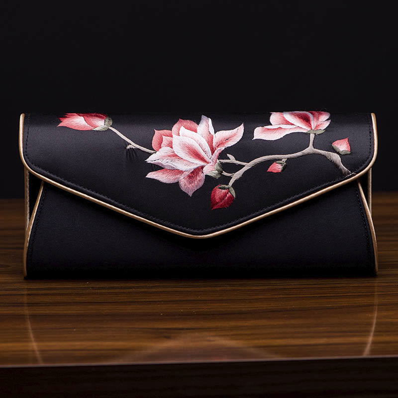 Magnolia Su Embroidered Medium Bag for Spiritual Elegance