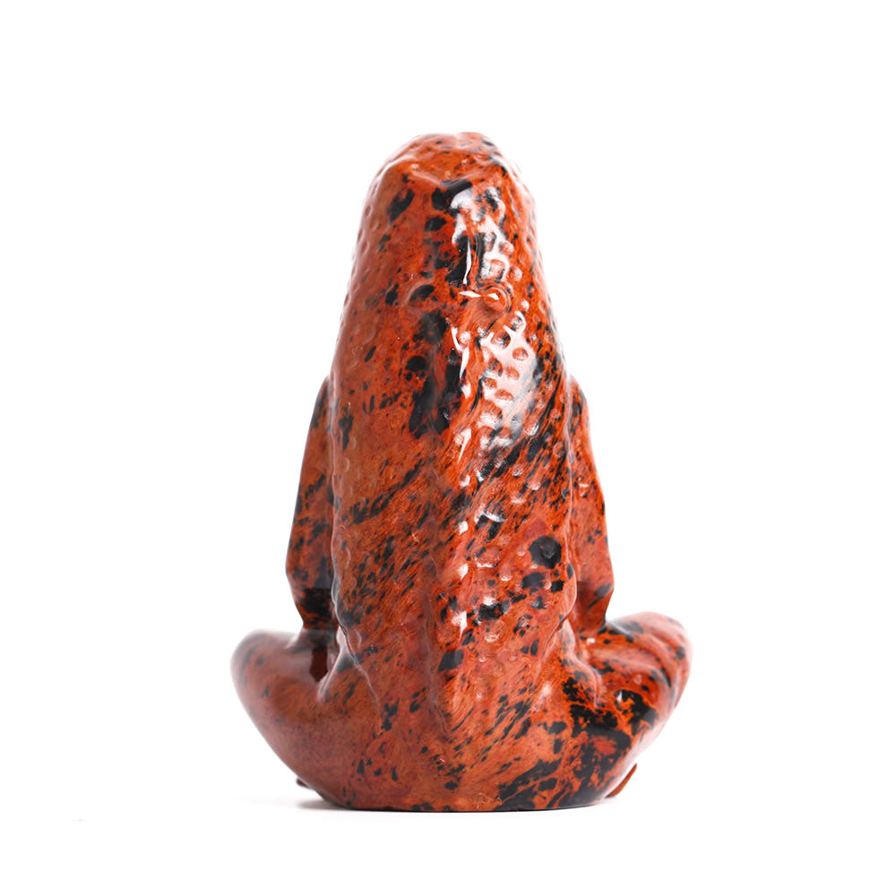Mahogany Earth Mother Goddess Crystal Carving Statue 3.12"