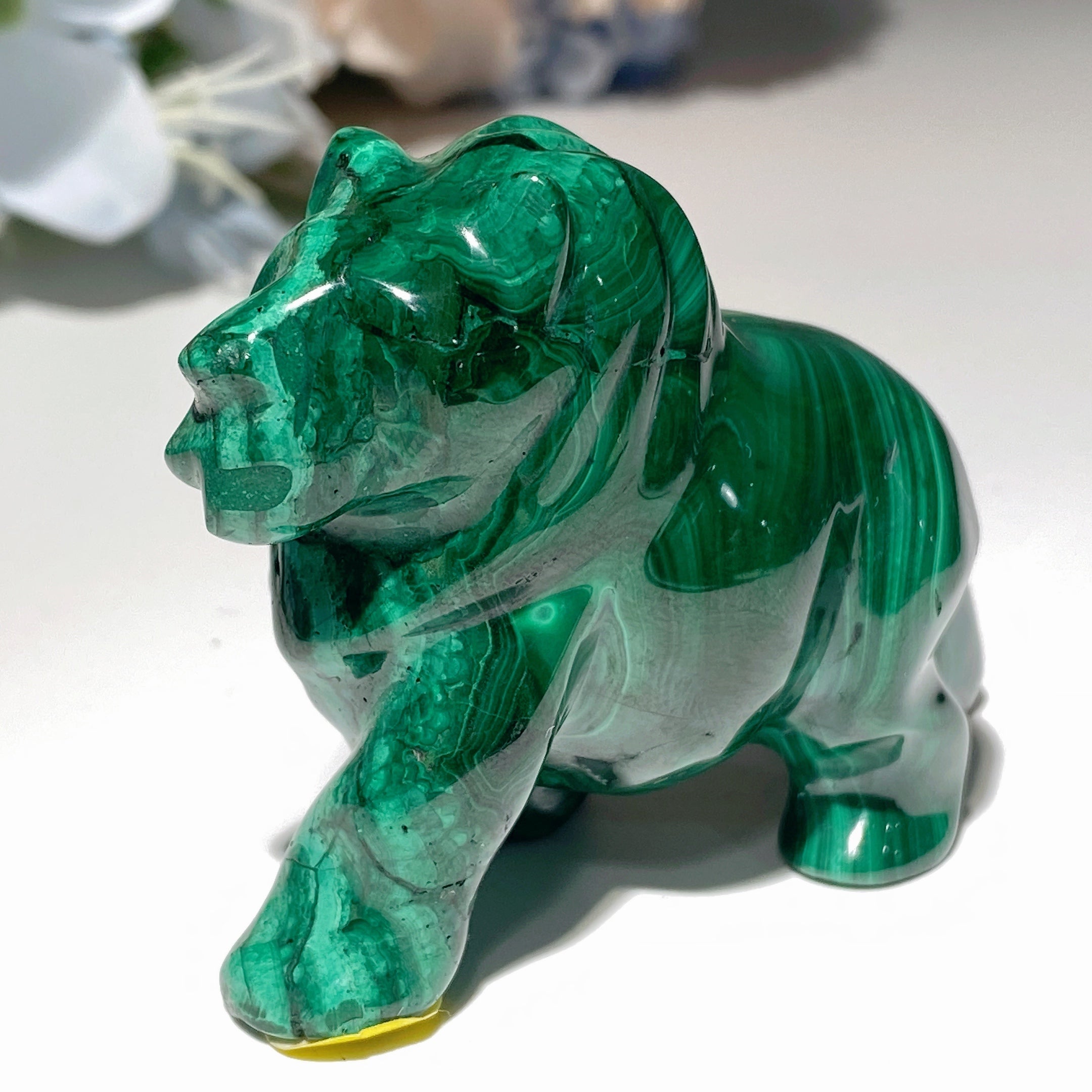 Malachite Crystal Animal Carvings 2.3-5.7 inch Healing Figurines