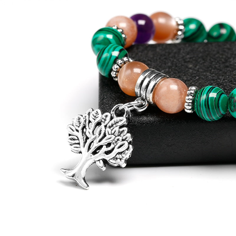 Malachite Crystal Bracelet for Meditation and Harmony