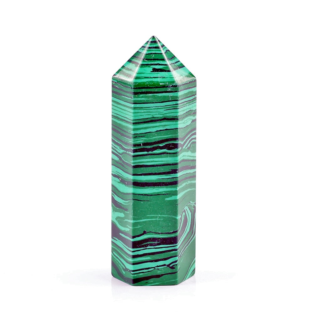 Malachite Soul Energy Healing Tower Crystal