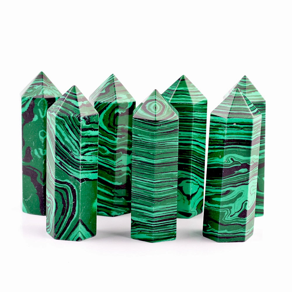 Malachite Soul Energy Healing Tower Crystal