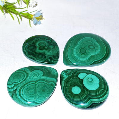 Malachite Water-Drop Cabochon 1.6-2.2 inch Crystal Healing