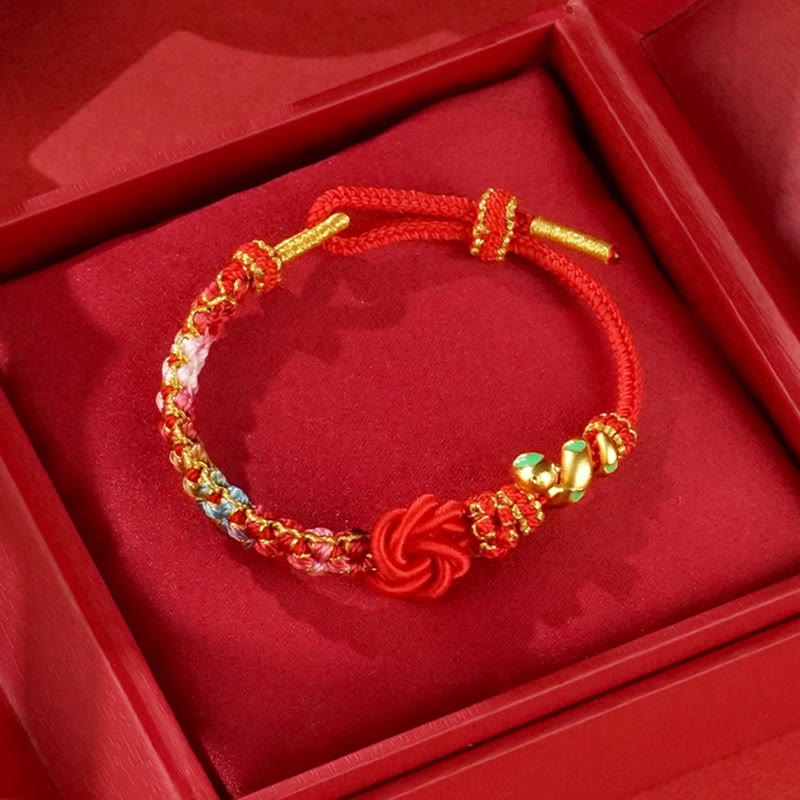 Mandala Knot Snake Protection Red String Bracelet