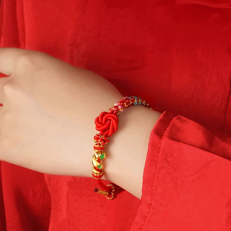 Mandala Knot Snake Protection Red String Bracelet