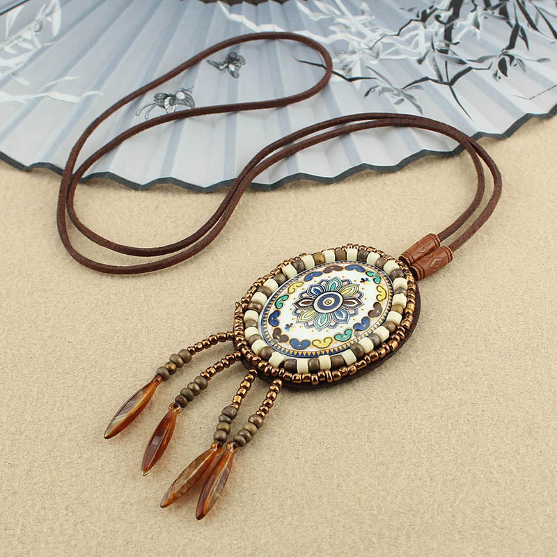 Mandala Pattern Spiritual Necklace for Creativity & Focus