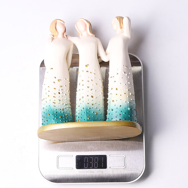 Matte Resin Spiritual Sculpture 5x6.5 Inches Display Figurine