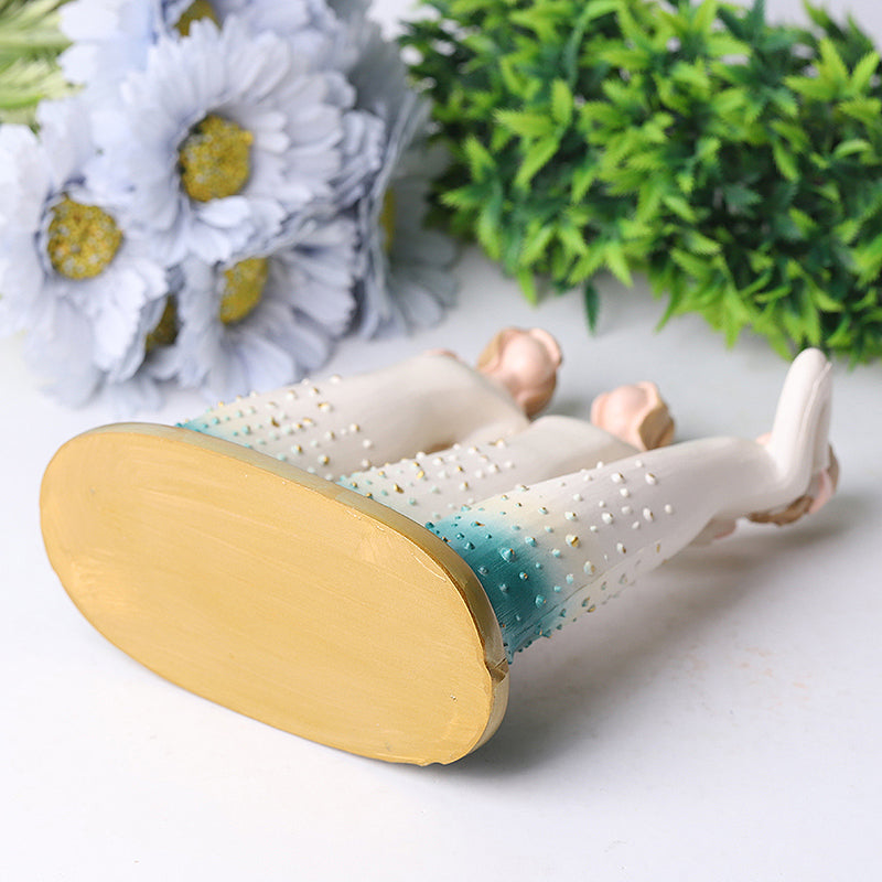 Matte Resin Spiritual Sculpture 5x6.5 Inches Display Figurine