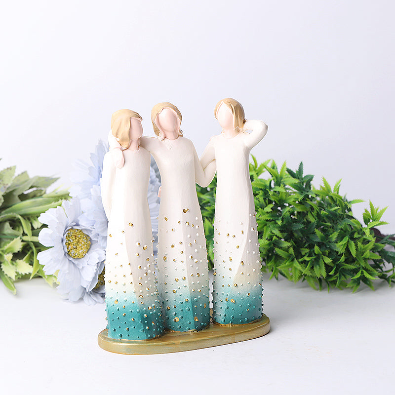 Matte Resin Spiritual Sculpture 5x6.5 Inches Display Figurine