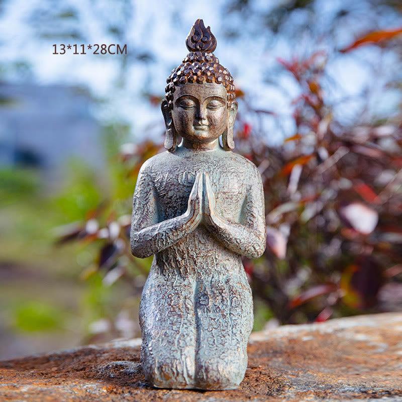 Meditating Zen Buddha Resin Statue for Serenity & Calm