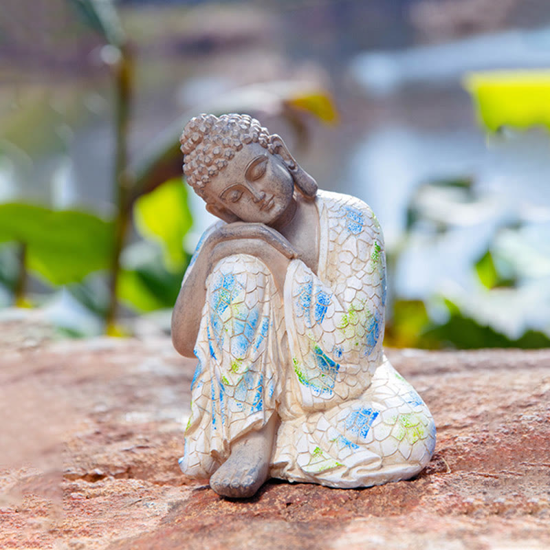 Meditating Zen Buddha Resin Statue for Serenity & Calm