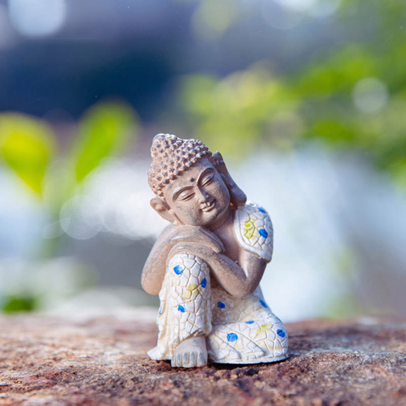 Meditating Zen Buddha Resin Statue for Serenity & Calm