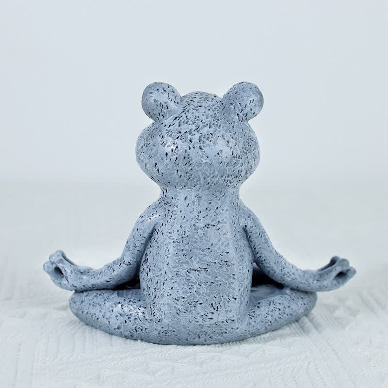 Meditating Zen Dog Cat Frog Spiritual Statue Decoration
