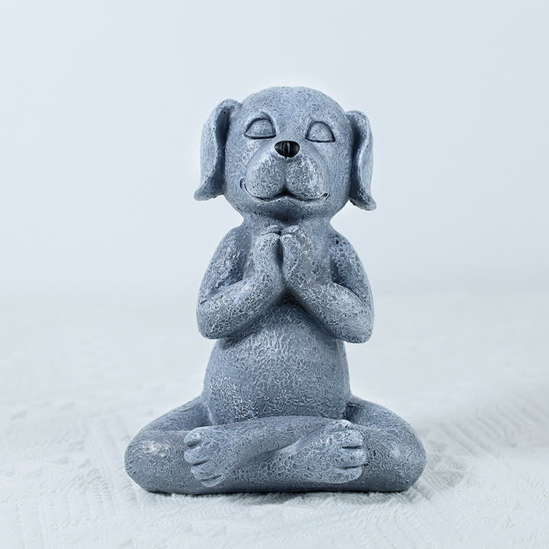 Meditating Zen Dog Cat Frog Spiritual Statue Decoration