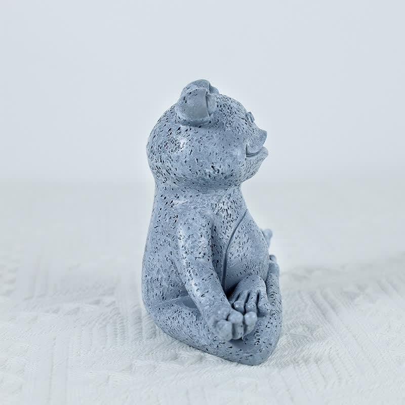 Meditating Zen Dog Cat Frog Spiritual Statue Decoration