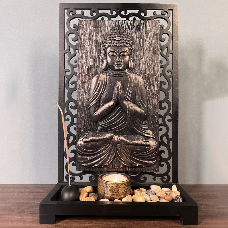 Meditation Buddha Statue Resin Home Decor 23cm