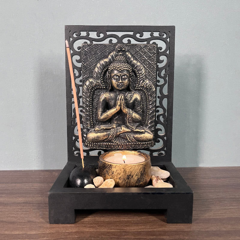 Meditation Buddha Statue Resin Home Decor 23cm