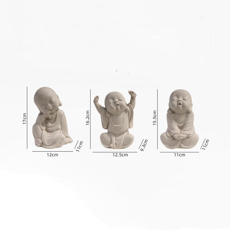 Meditation Resin Buddha Monk Statue for Home Serenity